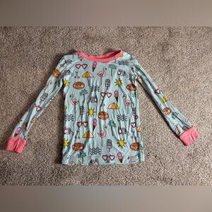 Little Sleepies Pool Party Pajama Top 2T Blue Pink TOP ONLY! summer bamboo